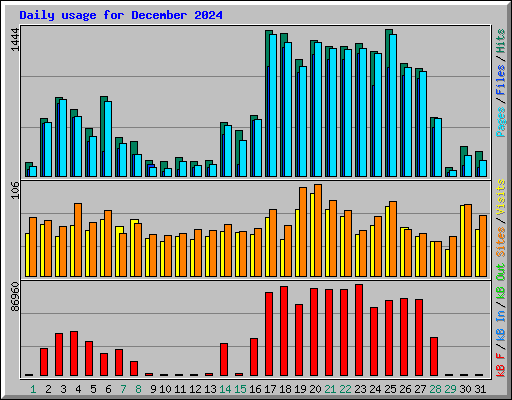 Daily usage for December 2024