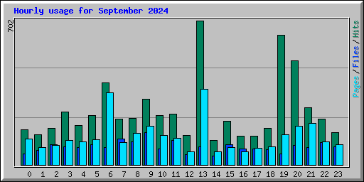 Hourly usage for September 2024