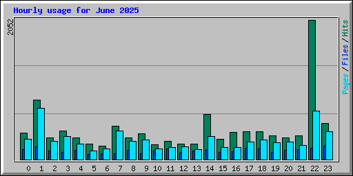 Hourly usage for June 2025