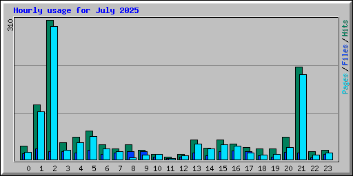 Hourly usage for July 2025