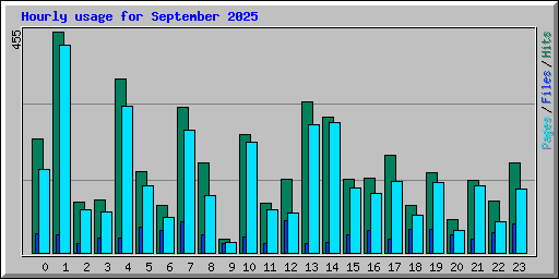 Hourly usage for September 2025