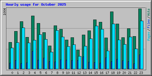 Hourly usage for October 2025