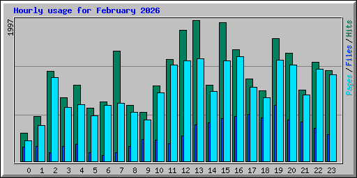 Hourly usage for February 2026