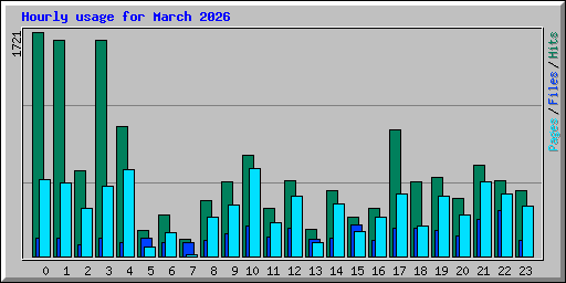 Hourly usage for March 2026