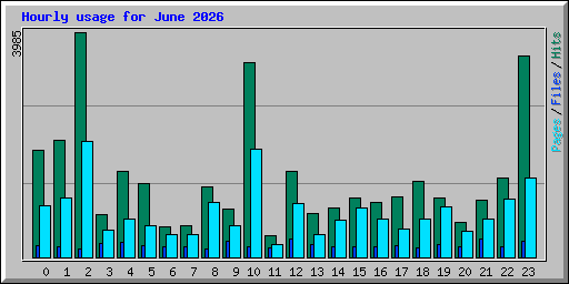 Hourly usage for June 2026