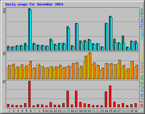 Daily usage for December 2024