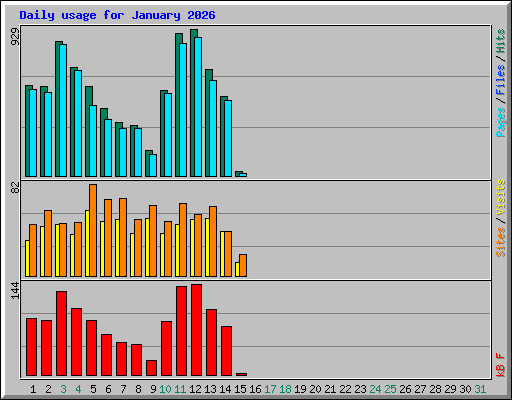 Daily usage for January 2026