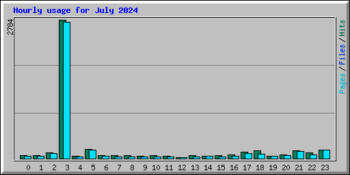 Hourly usage for July 2024