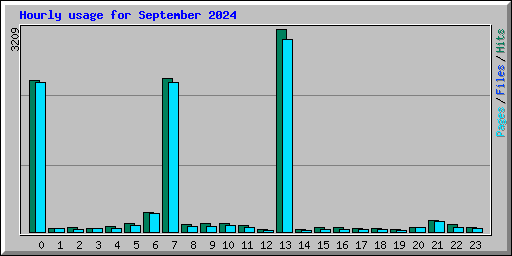 Hourly usage for September 2024