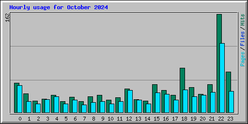 Hourly usage for October 2024