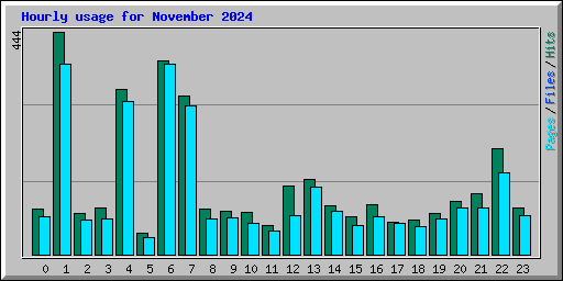 Hourly usage for November 2024