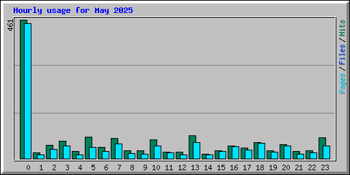 Hourly usage for May 2025