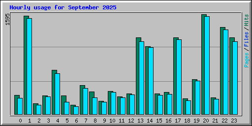 Hourly usage for September 2025