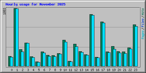 Hourly usage for November 2025