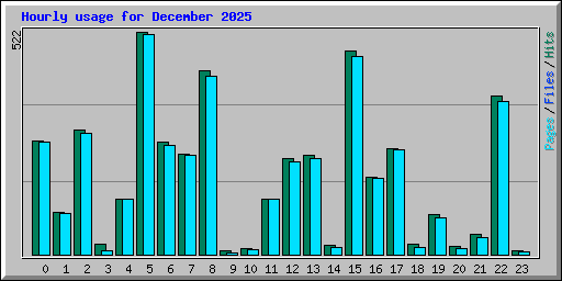 Hourly usage for December 2025